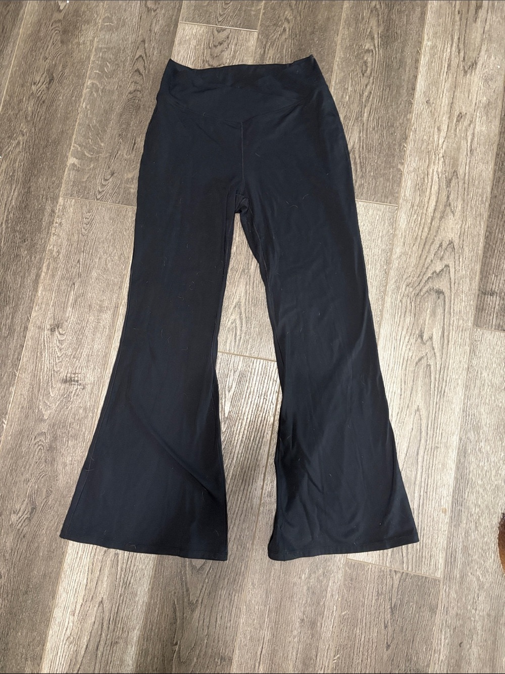 Black Flare Yoga Pants - High Waist